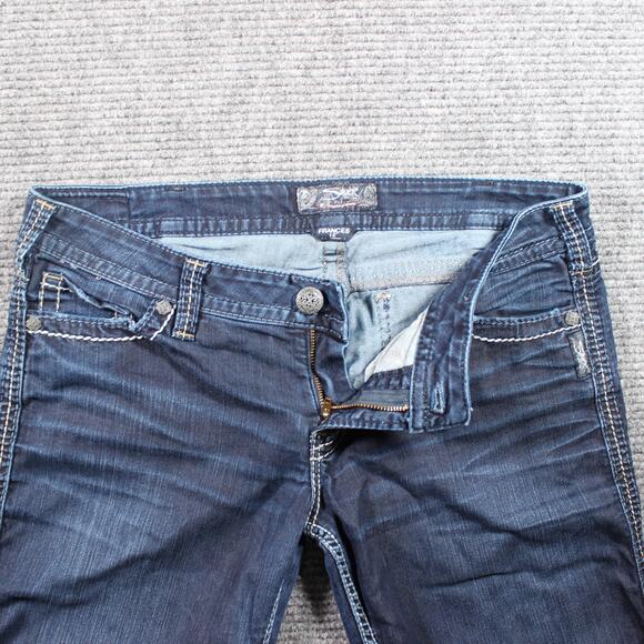 Silver Jeans Co. Frances 18” Bootcut – Women’s W33 L33, Dark Wash, Contrast - Picture 9 of 9